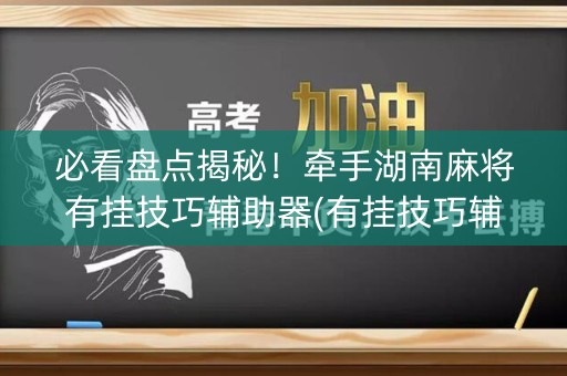 必看盘点揭秘！牵手湖南麻将有挂技巧辅助器(有挂技巧辅助器)