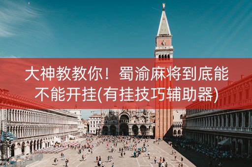 大神教教你！蜀渝麻将到底能不能开挂(有挂技巧辅助器)