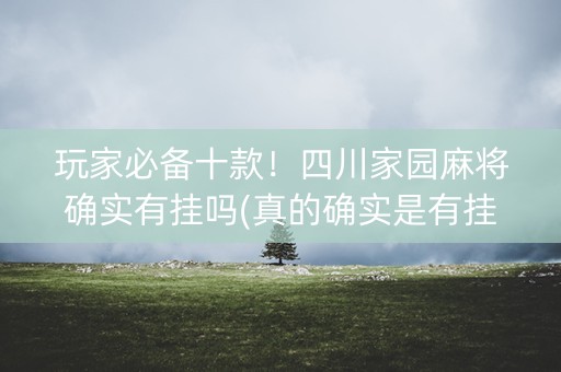 玩家必备十款！四川家园麻将确实有挂吗(真的确实是有挂)