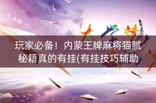 玩家必备！内蒙王牌麻将猫腻秘籍真的有挂(有挂技巧辅助器)