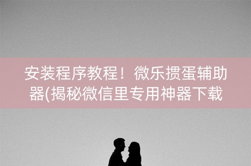安装程序教程！微乐掼蛋辅助器(揭秘微信里专用神器下载)