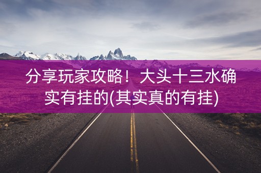 分享玩家攻略！大头十三水确实有挂的(其实真的有挂)