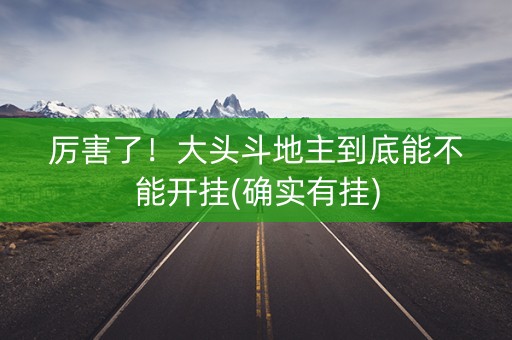 厉害了！大头斗地主到底能不能开挂(确实有挂)