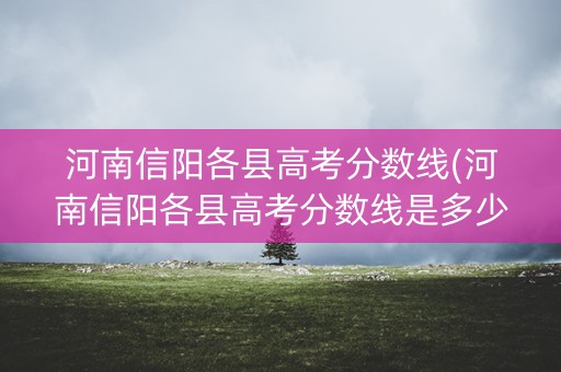 河南信阳各县高考分数线(河南信阳各县高考分数线是多少)