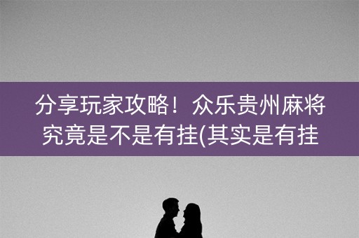 分享玩家攻略！众乐贵州麻将究竟是不是有挂(其实是有挂的)