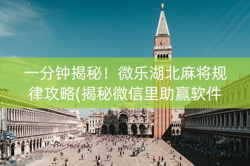 一分钟揭秘！微乐湖北麻将规律攻略(揭秘微信里助赢软件)