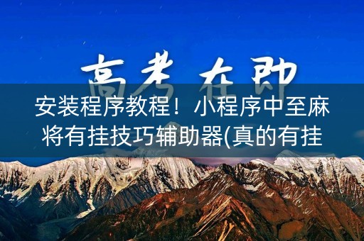 安装程序教程！小程序中至麻将有挂技巧辅助器(真的有挂)