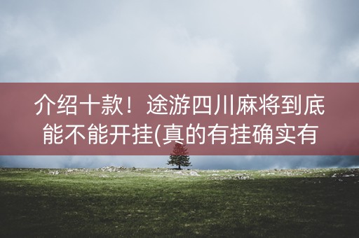 介绍十款！途游四川麻将到底能不能开挂(真的有挂确实有挂)