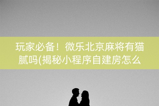 玩家必备！微乐北京麻将有猫腻吗(揭秘小程序自建房怎么赢)