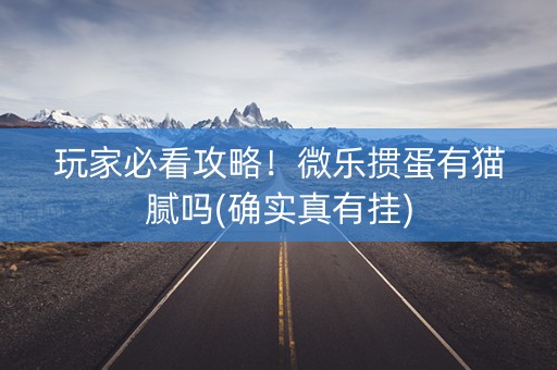 玩家必看攻略！微乐掼蛋有猫腻吗(确实真有挂)