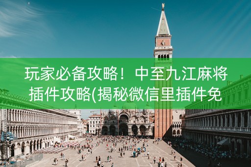 玩家必备攻略！中至九江麻将插件攻略(揭秘微信里插件免费)