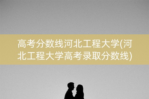 高考分数线河北工程大学(河北工程大学高考录取分数线)