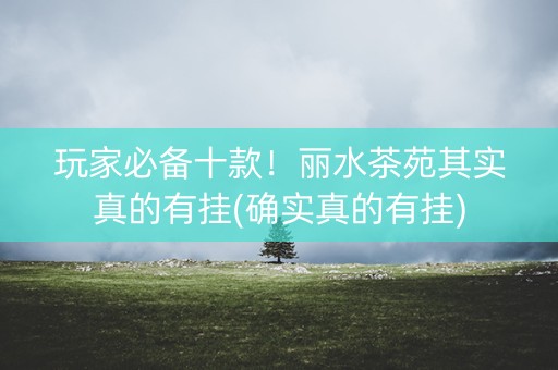玩家必备十款！丽水茶苑其实真的有挂(确实真的有挂)