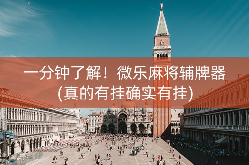 一分钟了解！微乐麻将辅牌器(真的有挂确实有挂)