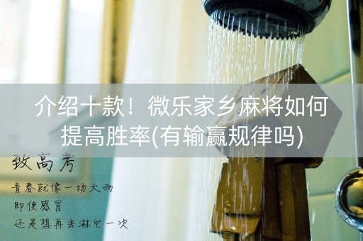 介绍十款！微乐家乡麻将如何提高胜率(有输赢规律吗)