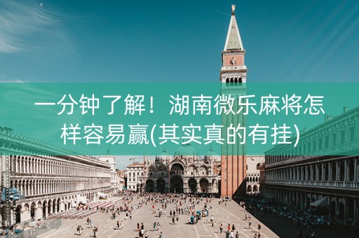 一分钟了解！湖南微乐麻将怎样容易赢(其实真的有挂)