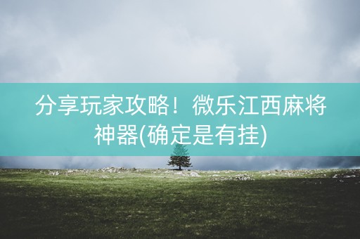 分享玩家攻略！微乐江西麻将神器(确定是有挂)