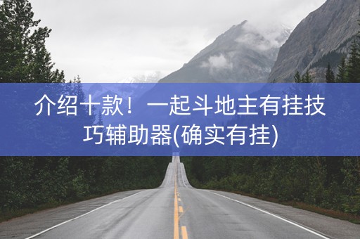 介绍十款！一起斗地主有挂技巧辅助器(确实有挂)