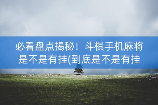 必看盘点揭秘！斗棋手机麻将是不是有挂(到底是不是有挂)