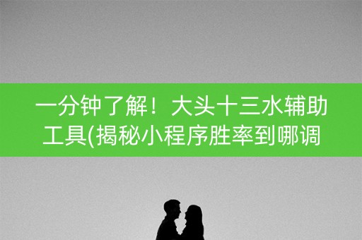 一分钟了解！大头十三水辅助工具(揭秘小程序胜率到哪调)