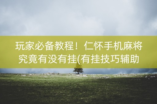 玩家必备教程！仁怀手机麻将究竟有没有挂(有挂技巧辅助器)