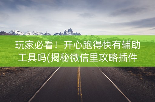 玩家必看！开心跑得快有辅助工具吗(揭秘微信里攻略插件)