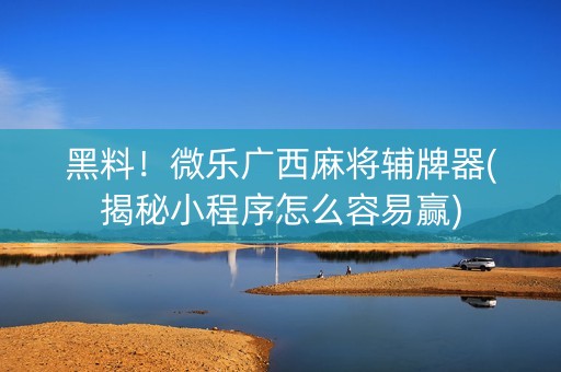 黑料！微乐广西麻将辅牌器(揭秘小程序怎么容易赢)