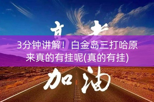 3分钟讲解！白金岛三打哈原来真的有挂呢(真的有挂)