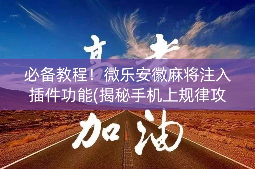 必备教程！微乐安徽麻将注入插件功能(揭秘手机上规律攻略)