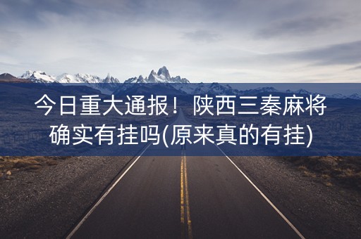 今日重大通报！陕西三秦麻将确实有挂吗(原来真的有挂)