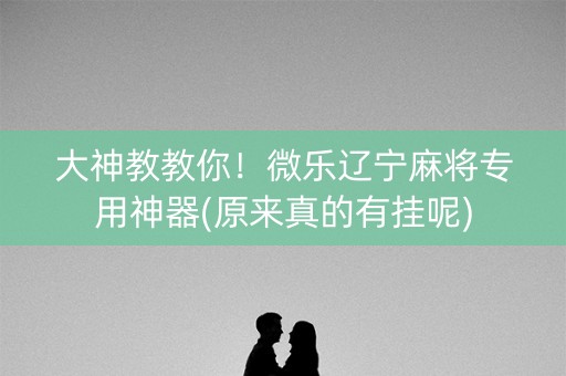 大神教教你！微乐辽宁麻将专用神器(原来真的有挂呢)