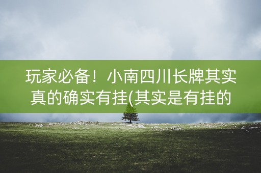 玩家必备！小南四川长牌其实真的确实有挂(其实是有挂的)