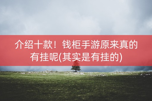 介绍十款！钱柜手游原来真的有挂呢(其实是有挂的)