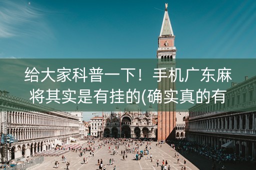 给大家科普一下！手机广东麻将其实是有挂的(确实真的有挂)