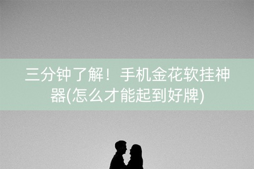 三分钟了解！手机金花软挂神器(怎么才能起到好牌)