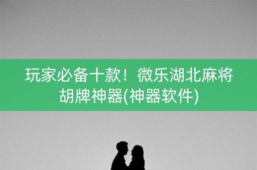 玩家必备十款！微乐湖北麻将胡牌神器(神器软件)