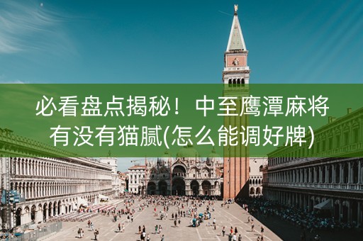 必看盘点揭秘！中至鹰潭麻将有没有猫腻(怎么能调好牌)