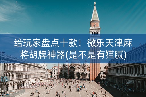 给玩家盘点十款！微乐天津麻将胡牌神器(是不是有猫腻)