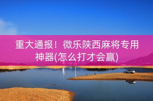 重大通报！微乐陕西麻将专用神器(怎么打才会赢)