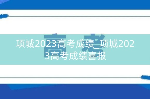 项城2023高考成绩_项城2023高考成绩喜报