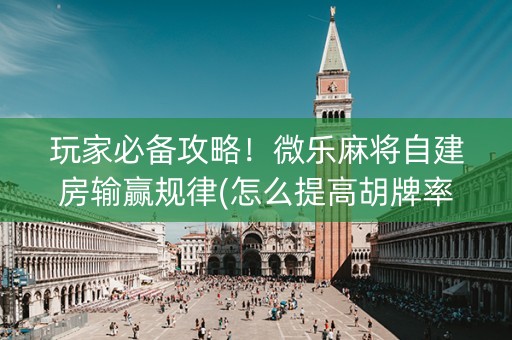 玩家必备攻略！微乐麻将自建房输赢规律(怎么提高胡牌率)