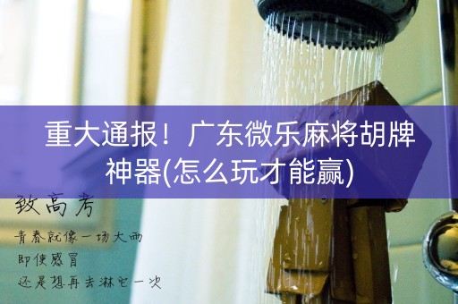 重大通报！广东微乐麻将胡牌神器(怎么玩才能赢)