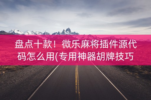 盘点十款！微乐麻将插件源代码怎么用(专用神器胡牌技巧)