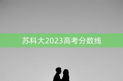 苏科大2023高考分数线