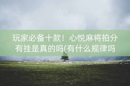 玩家必备十款！心悦麻将拍分有挂是真的吗(有什么规律吗)