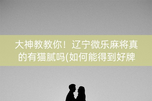 大神教教你！辽宁微乐麻将真的有猫腻吗(如何能得到好牌)