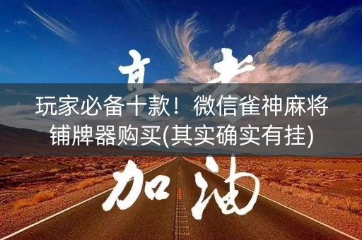 玩家必备十款！微信雀神麻将铺牌器购买(其实确实有挂)
