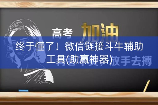 终于懂了！微信链接斗牛辅助工具(助赢神器)