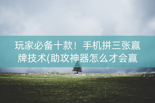 玩家必备十款！手机拼三张赢牌技术(助攻神器怎么才会赢)