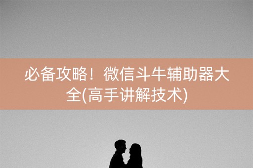 必备攻略！微信斗牛辅助器大全(高手讲解技术)